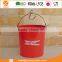 Bag Storage with Hanging Hook Retro Vintage Red Enamel Peg Bucket Box