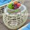 white Bali Beach wicker lounger chair white outdoor PE rattan lounge furniture patio poolside lounger