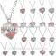 2016 cheap Hot Crystal Love Heart Pendent Necklace Fashion Family Xmas Gifts Jewelry