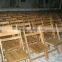 natural wood slat folding chair factory directly