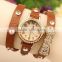2014 high quality Women Leather Vintage Watches with bow