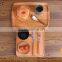 Wooden pallet/serving container, beech, square, color natural,23.3*23.2cm/33*24cm