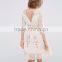 women's Skater Dress With Lace Sleeves and Neon Embroidery