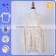 Sexy V neckline pure crochet loosely long sleeves relaxed fit cotton t-shirt