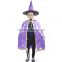 Party Supplies Trade assurance witch design holiday costume kids halloween cloak with hat