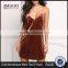 MGOO Fashion Customized Women Plain Cutout Dresses Velvet Plunge Slip Dress Nightwear Party Simple Vestidos