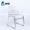 LS-4025F Fashion design stackable metal frame plastic chair with arms metal stacking conference chair