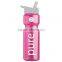 USA Made 28 oz Transparent Sports Bottle With Flip Straw Lid - BPA/BPS-free, FDA compliant and comes with your logo