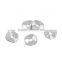 Zinc Based Alloy Wavy Spacer Beads Silver Tone