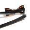 PU Leather Belt Waistband Bowknot Gold Plated Black Adjustable