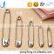 high quality Factory Supply#0 #1 #2 #3 #4 Nickel Steel Safety Pin For Sewing