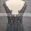 Beach Scoop Neckline Cap Sleeve Appliques Chiffon Grey Bride Mother Of The Bride Dress