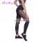 OEM Service Net Yarn Stitching Spandex Tights Yoga Pants Mature Women Legging