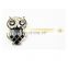 Crystals gold or silver metal black enamel owl Wholesale hair bobby pin clips fashion hair ornament jewelry accessories
