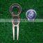 Hot Selling Personalized Golf Divot Repair Tool Metal Magnet Golf Pitch Fork Divot Tool