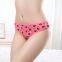 Very Sexy Lip Print T Back Breathable Cotton Thongs Good Elastic Panty For Lady