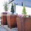 Trapezoid Shape Corten steel planter pots
