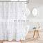 I@home Modern Wholesale Eco Friendly Waterproof Bathroom White Ruffle Shower Curtain Polyester