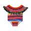 Infant Toddlers Soft Cotton Blank Pink Newborn Pom Pom Bodysuit Cute Casual Baby Girl Romper