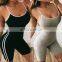 Summer 2020 Party Club Romper Black Gray Bodycon Playsuit Women Sexy Jumpsuit Jumpsuits Shorts