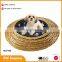 Handmade High Quality Multifunction Wholesale Wicker Knitted Pet House Rattan Outdoor Wooden Dog Bed