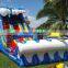 Dual Lanes Inflatable Wild Waves Water slides For Sale
