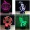 Baby Bedroom 3D Visul Effect Night Lamp For Kids Sensor Touch 3D Illusion Lamp