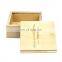 Vitalucks 10x10x3.8cm natural color small unfinished wooden boxes with sliding lid wholesale