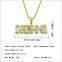 Custom Jewelry BLING Hiphop DIY Baguette name necklace personalised Letter Mens Miami Cuban Chain necklace