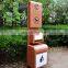 Customized Open Top Plastic Standing Double Outdoor Dog Waste Bin Pet Shit Station