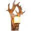 Vintage resin Deer Animal LED wall lamp restaurant coffee shop decorative wall light led gold antler wall lamp
