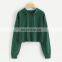 Mint color cool crop top hoodie summer fashion cropped hoodie