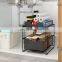 Under Sink Organizer and Storage Two Tier Pull Out Stackable Storage Shelf Cabinet Organizer Bathroom Organizer Large