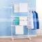 Amazon hot sell 3 tier cloth hanger laundry racks for cloth glove hanging garment movable metal drying stand