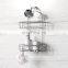 Metal Stainless Steel Rust Proof Shower Shelf Caddy No Drilling Bathroom Shower Storage Rack Hanging Shower Caddy