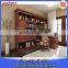 Study room Modern panel cabinet corner bookcase with study table design