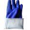 Chemical Resistant Long Cuff Anti Slip Sandy blue hawk pvc coated gauntlet