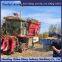 Corn harvester installed with track chassis for normal harvesting on muddy ground