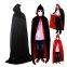 Halloween Vampire Cloak Reversible Cosplay Cape Witch Cape Magician Costumes Adult&Kids