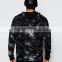 2015 Autumn Black Oversized Knit Mens Pullover Hoodie With Marble Print