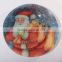 Advertising gift tempered unbreakable circle glass christmas dinner plate