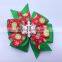 Baby Girl Hair Bow Large Layered Boutique Spike Christmas Hair Bows Hairpin Clip in Red Green Party Hair Accessory CB-3389