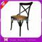 High quality commercial metal iron X BACK CHAIR/CROSS BACK BANQUET CHAIR