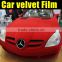 newest high quality red velvet car deroration vinyl film