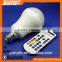 Factory hot sale bluetooth remote control RGBW colors E27 LED light music player bulb speaker