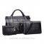 Fashion women handbags PU crocodile grain messenger bag lash package 3-piece suit