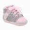 Manufacturers selling Mens grey wave embroidered cotton heart-shaped female baby toddler shoes children shoes hs713