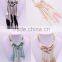 Bohemian women jewelry 18k gold multilayer bead tassel feather necklace NK-1013