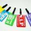 Custom Made Soft PVC Luggage Tag with Name Label/ silicone soft pvc luggage tag