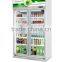 upright glass door cold drink display refrigerator showcase